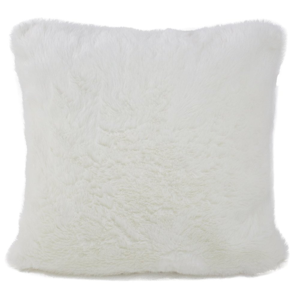 White Faux 17" Decorative Throw Pillow Cover